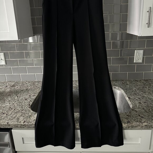 Sincerely Jules Crepe Black Flare Dress Pants Size Small - Picture 5 of 7